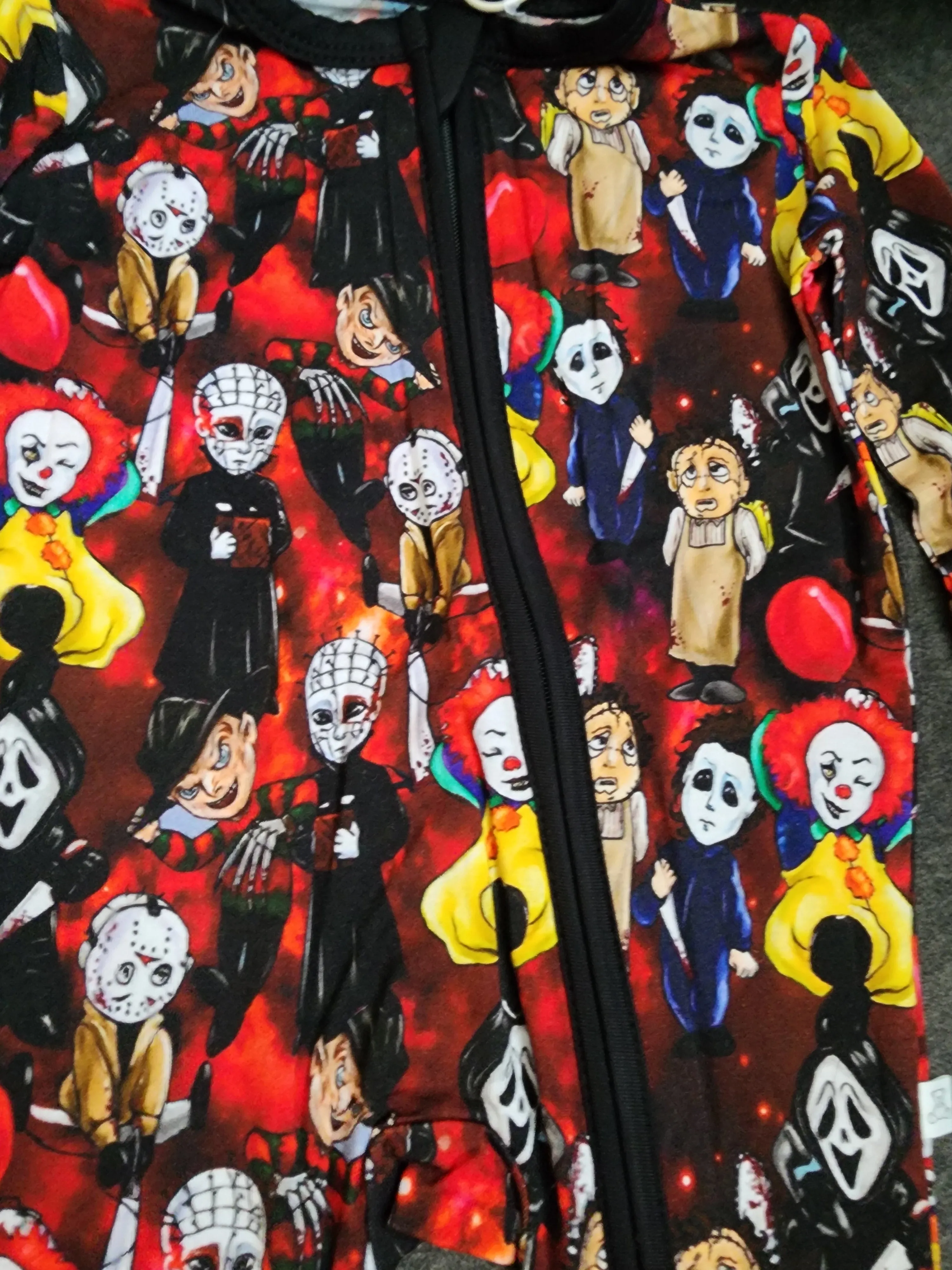 CP Horror Movie Characters Zipper Sleeper Footie PJ's