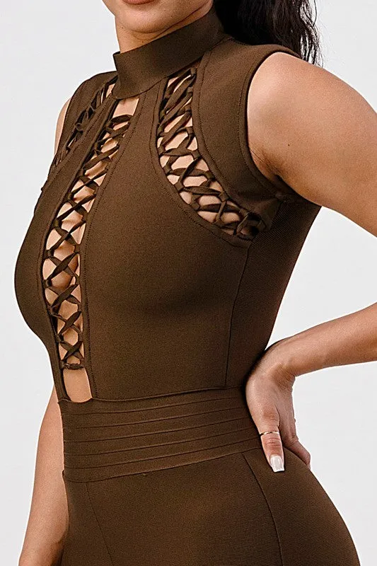 Criss Cross Cic-  Sexy Bandage Romper