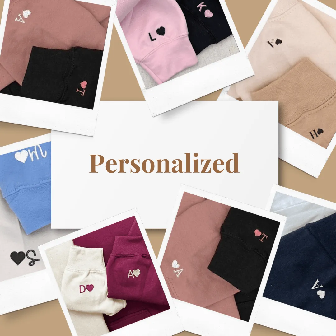 Custom Embroidered Penguin Matching Couple Hoodies | Matching Sweatshirts For Couples