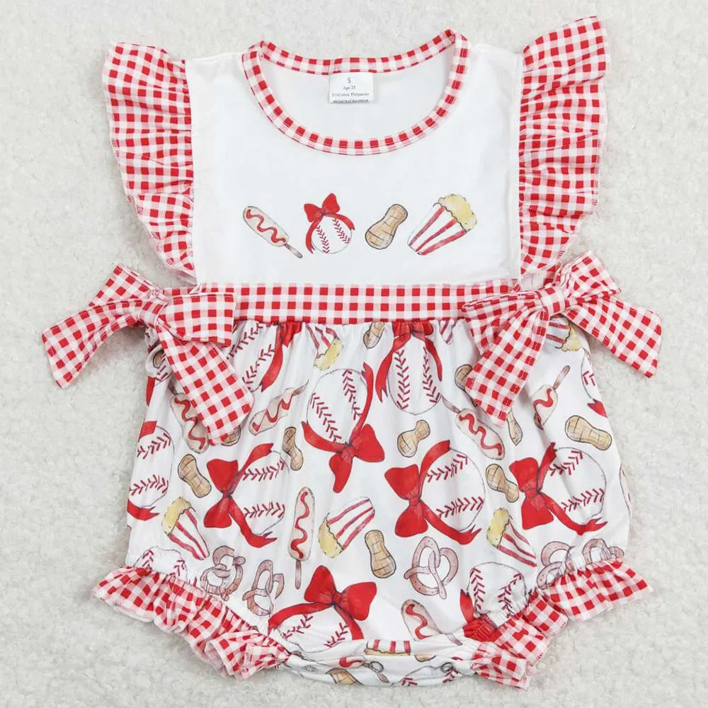 Cute Baseball Baby Girls Romper Kids Infant Jumpsuit SR0848