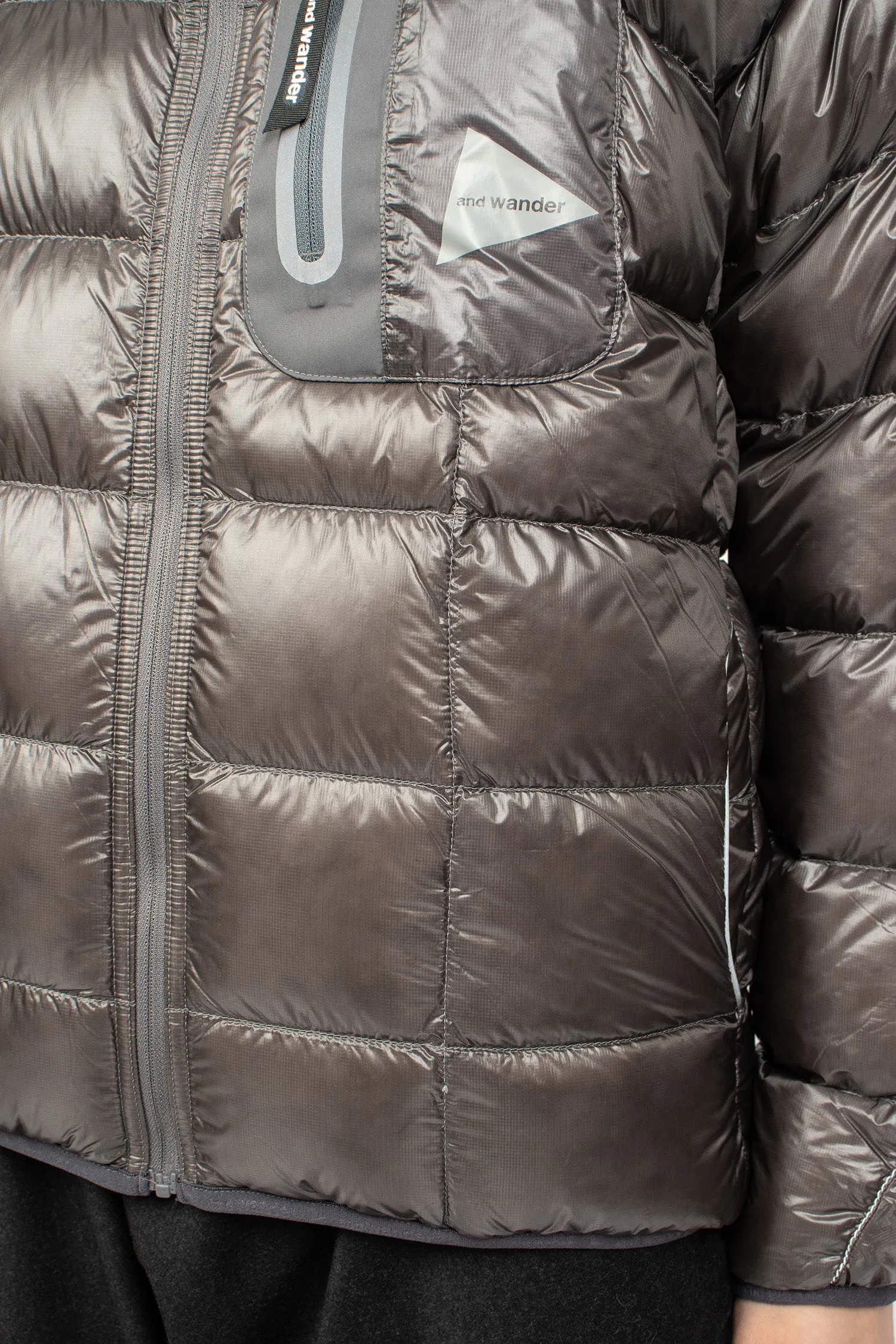 Diamond Stitch Down Jacket Grey