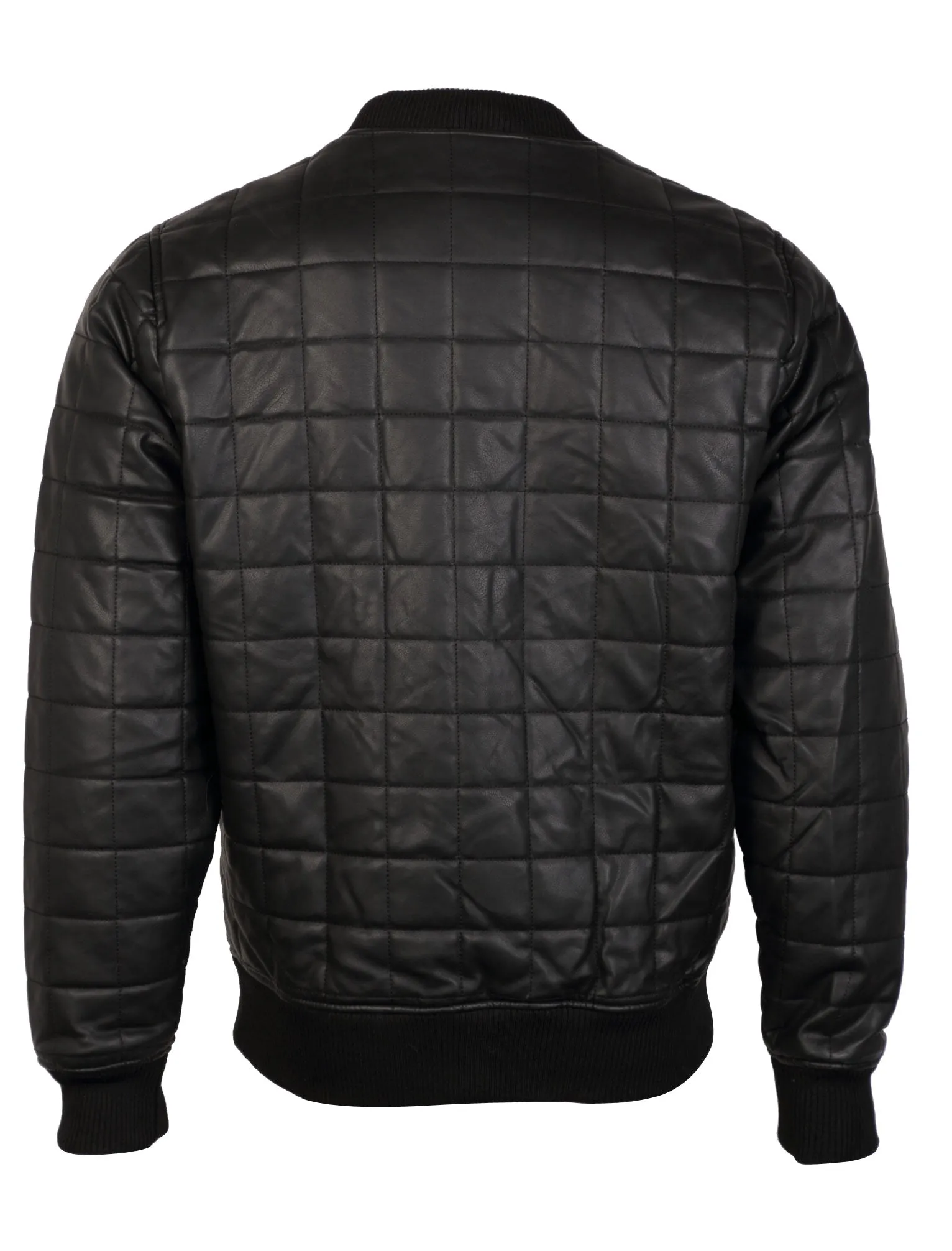 Dissident Arbutus quilted leather look jacket