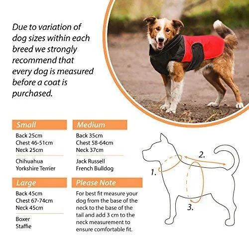 Dog Waterproof Warm Jacket - Red -S/M/L