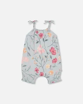 DPD Muslin Floral Light Blue Romper