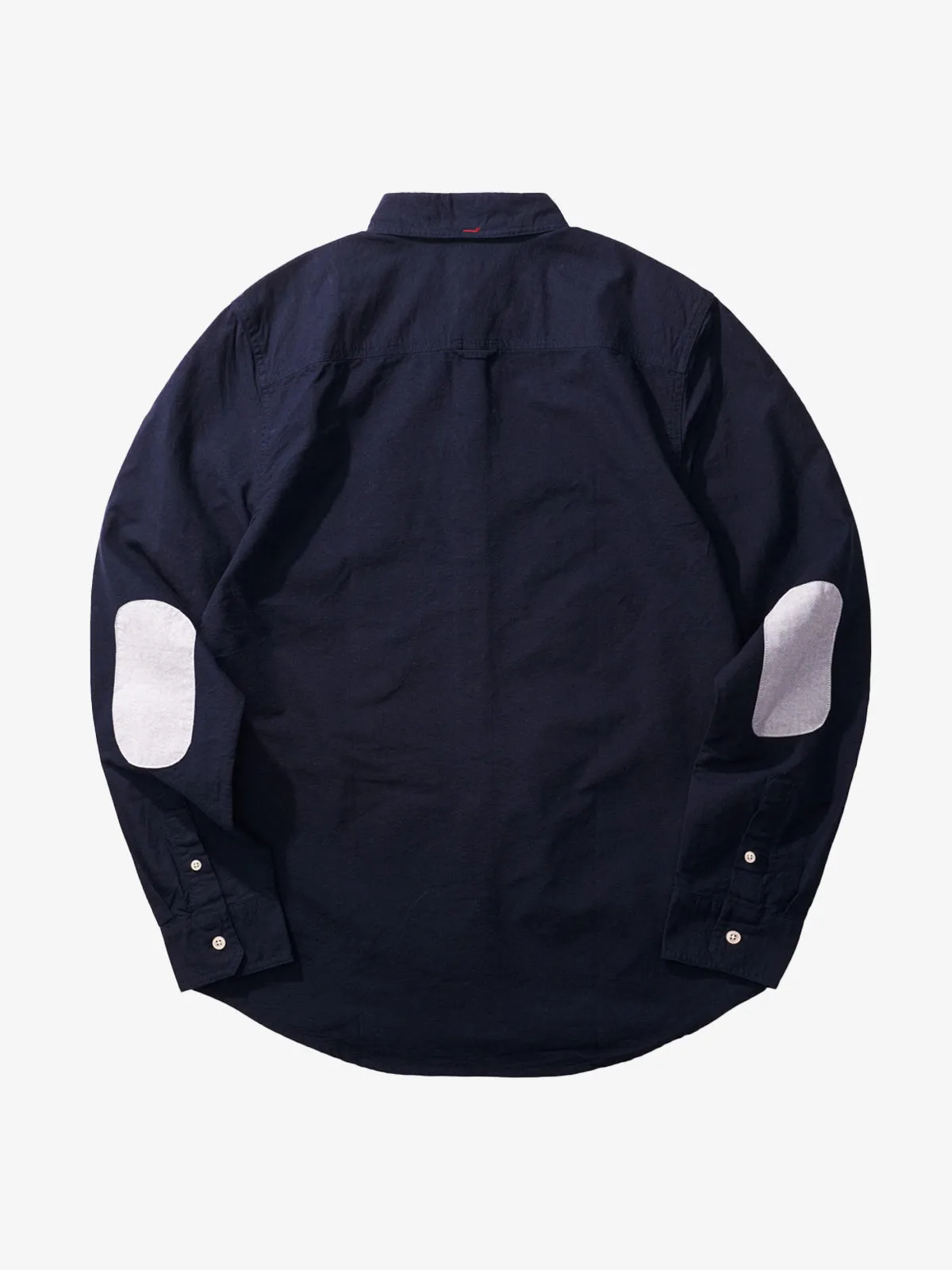 Elbow Patches Oxford Fabric Button-Down Shirt