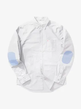 Elbow Patches Oxford Fabric Button-Down Shirt