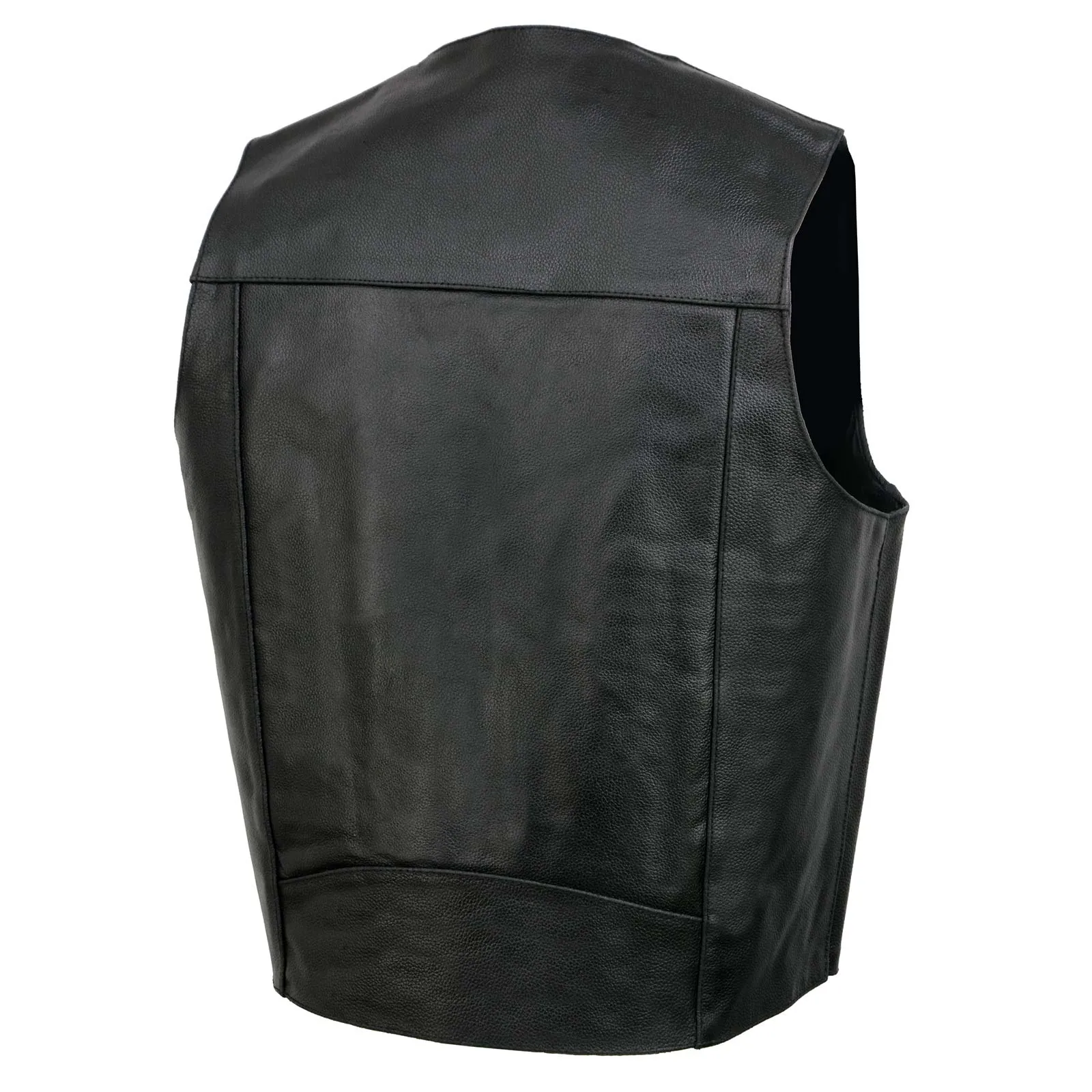 Event Leather EL5310 Black Motorcycle Leather Vest for Men - Riding