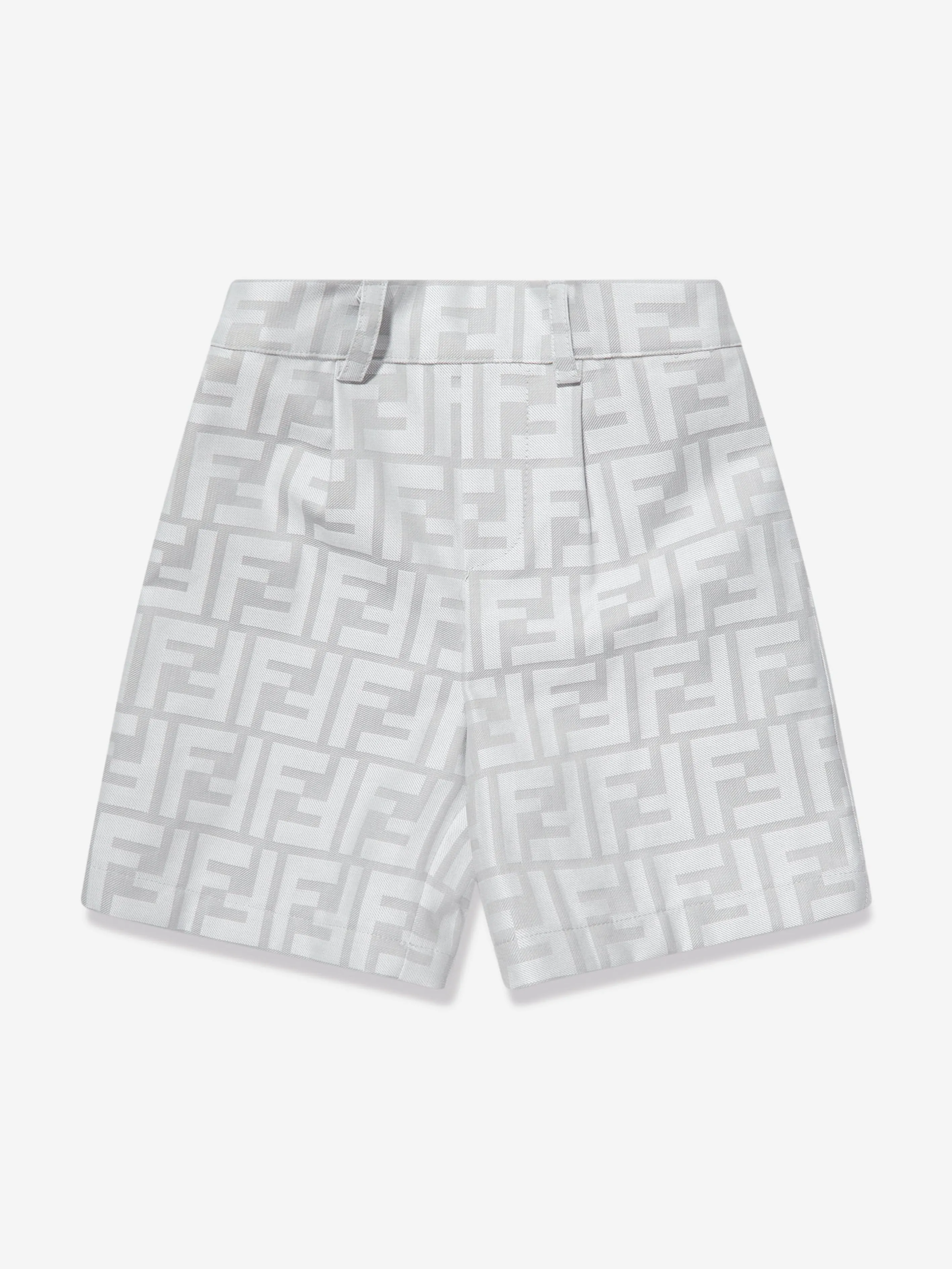 Fendi Baby Boys FF Romper Outfit in Grey