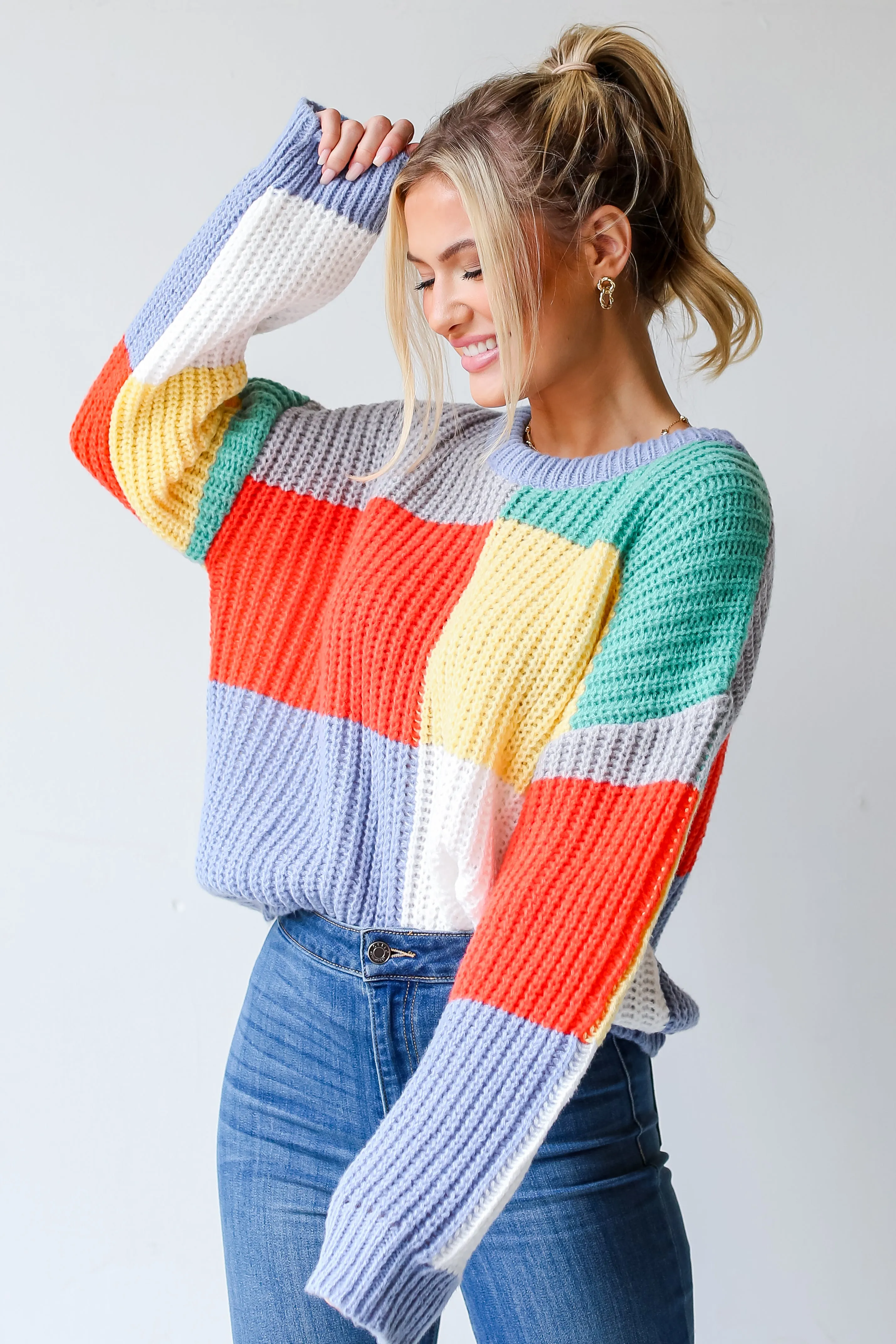 FINAL SALE - Caught Your Eye Color Block Sweater