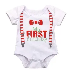 First Birthday Style Baby Romper