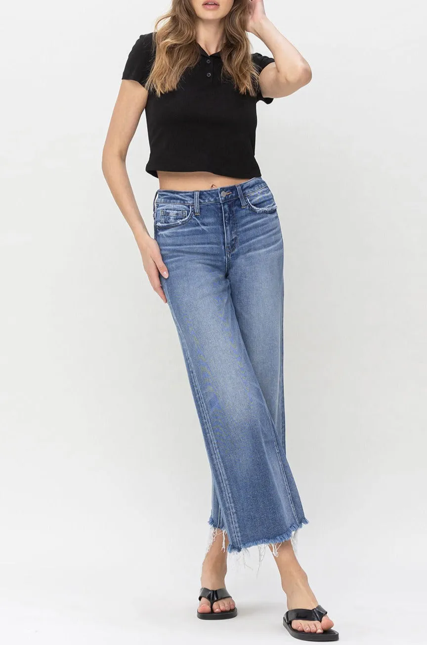 Flying Monkey - High Rise Wide Leg Jeans - F5204