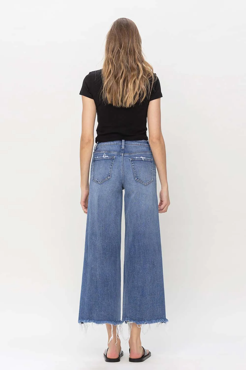 Flying Monkey - High Rise Wide Leg Jeans - F5204