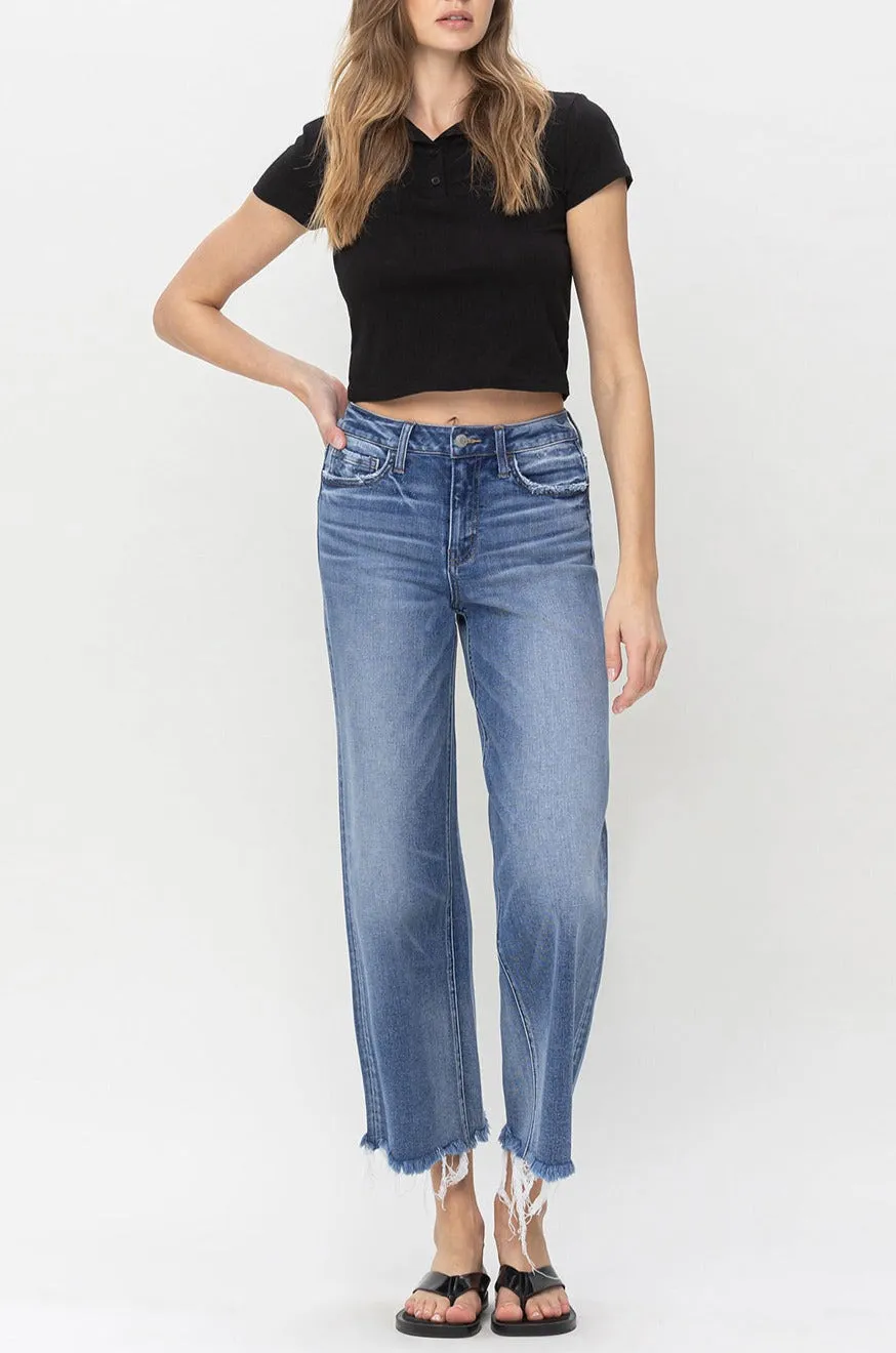 Flying Monkey - High Rise Wide Leg Jeans - F5204