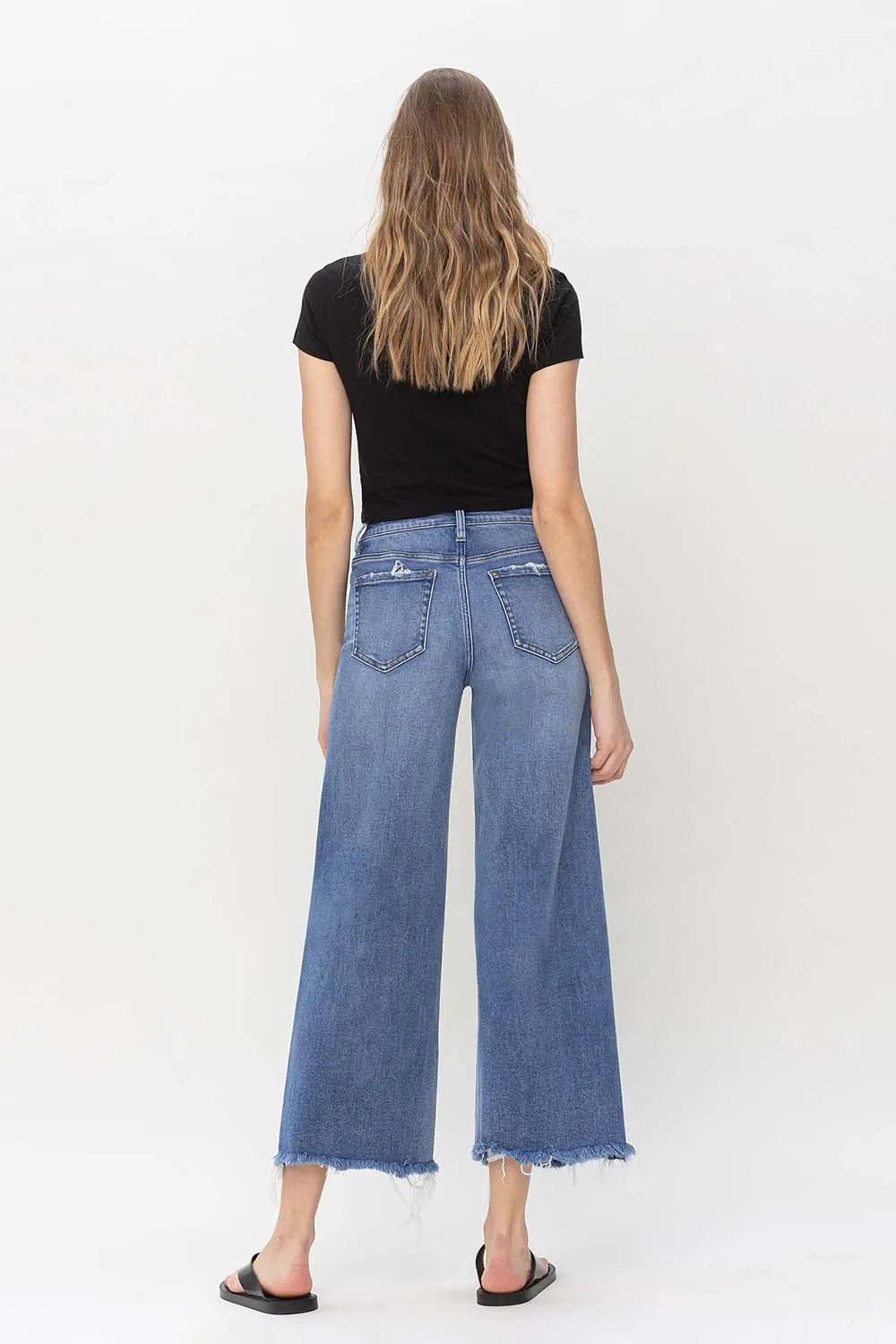 Flying Monkey - High Rise Wide Leg Jeans - F5204