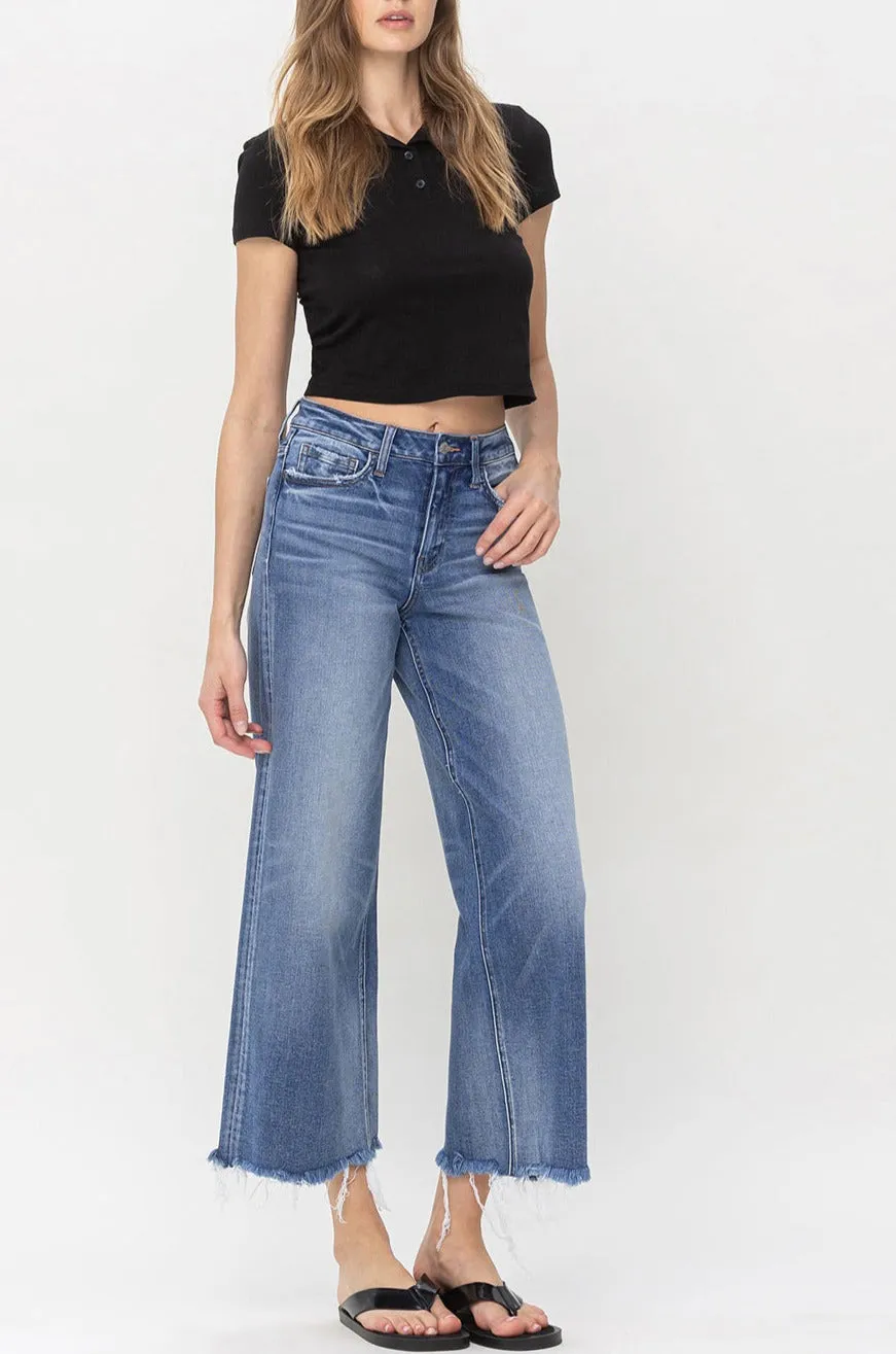 Flying Monkey - High Rise Wide Leg Jeans - F5204