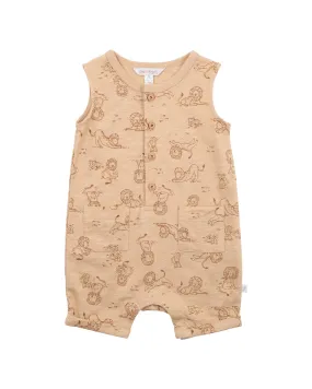 FOX & FINCH LION PRINT ROMPER