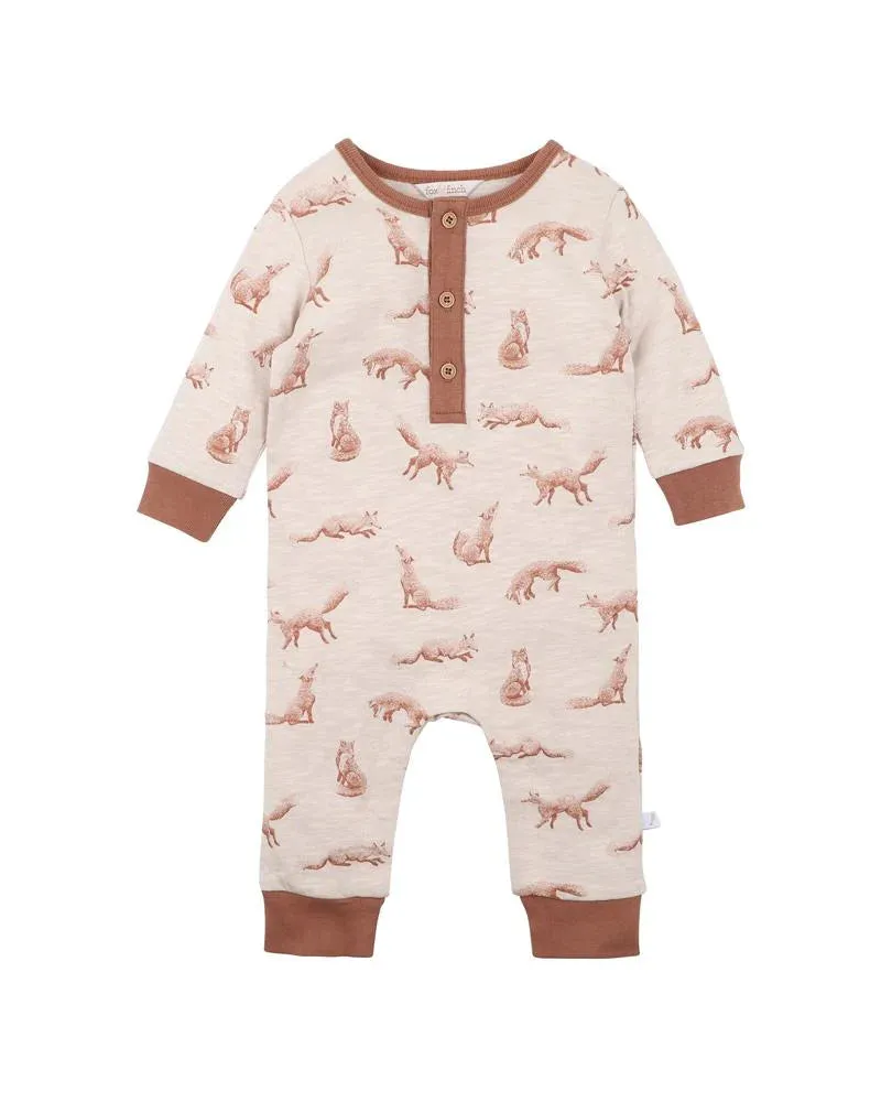 FOX & FINCH NEVADA PRINT HENLEY ROMPER