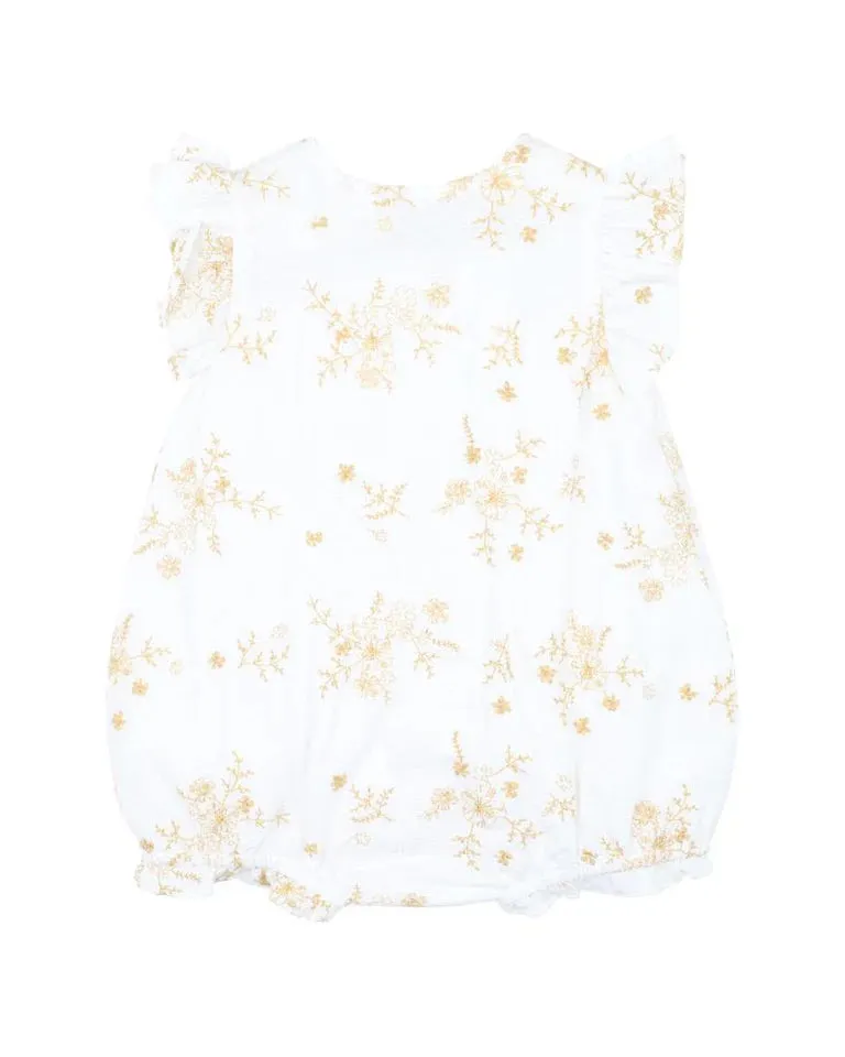 FOX & FINCH SWEET SPOT EMBROIDERED ROMPER