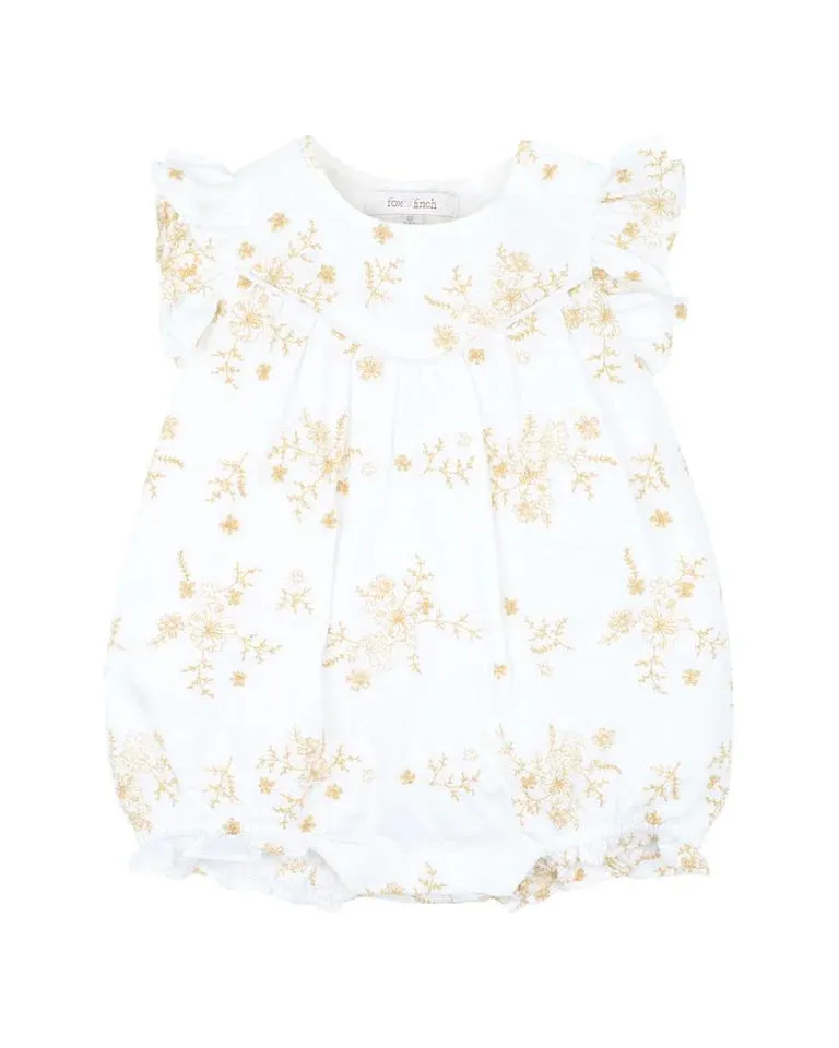 FOX & FINCH SWEET SPOT EMBROIDERED ROMPER