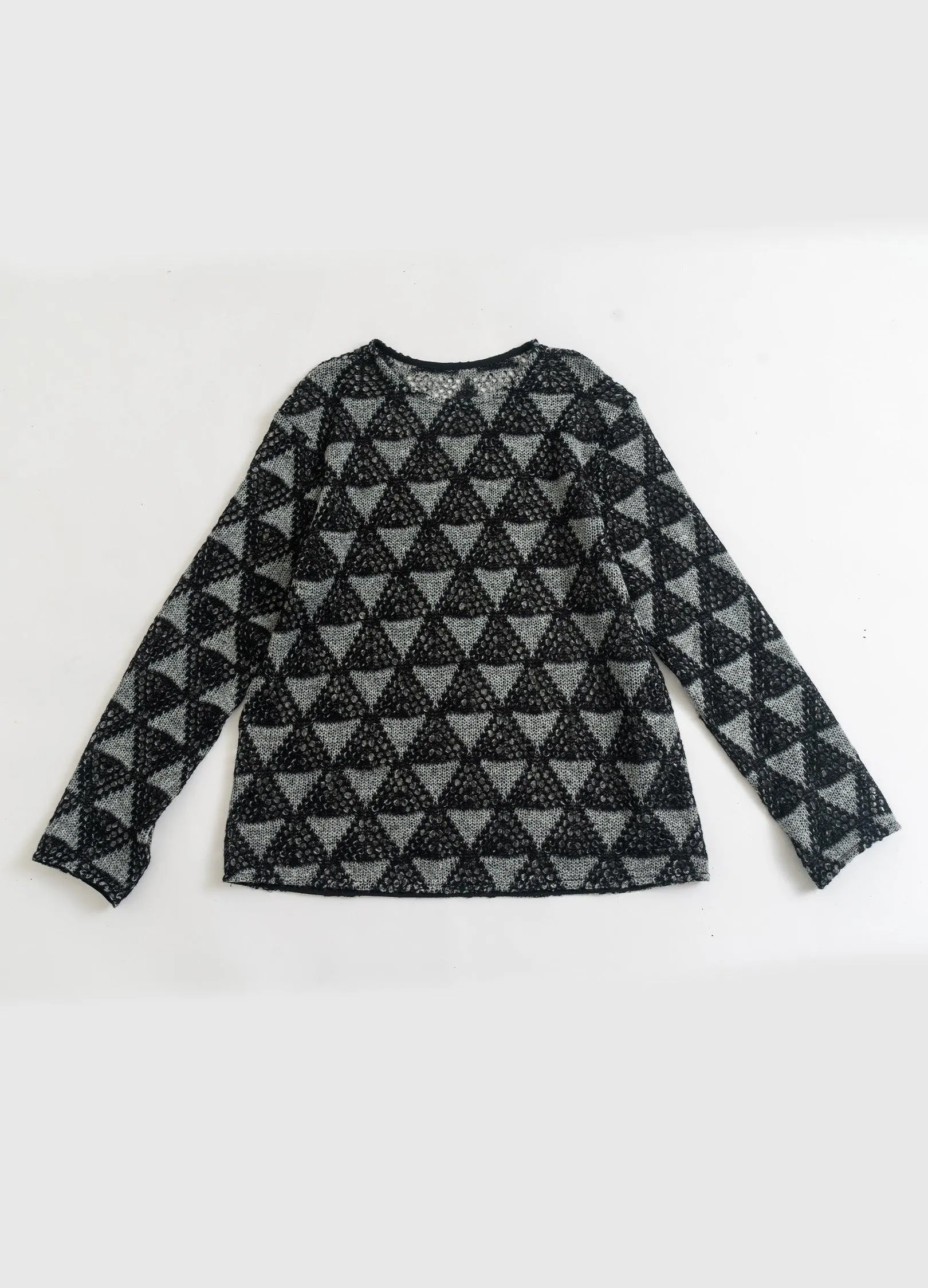 Geometric Mesh Knit Sweater By Kadakada