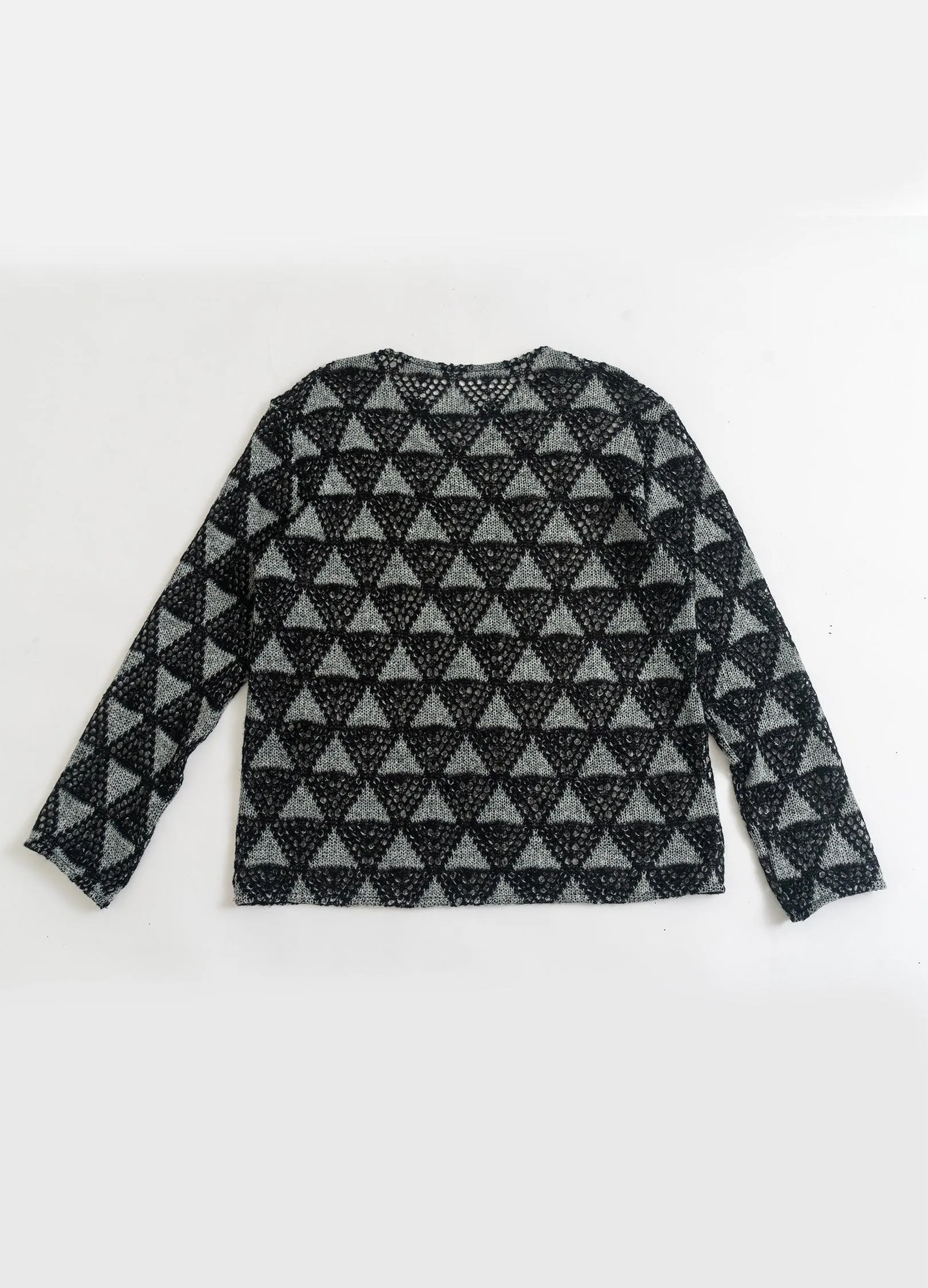 Geometric Mesh Knit Sweater By Kadakada