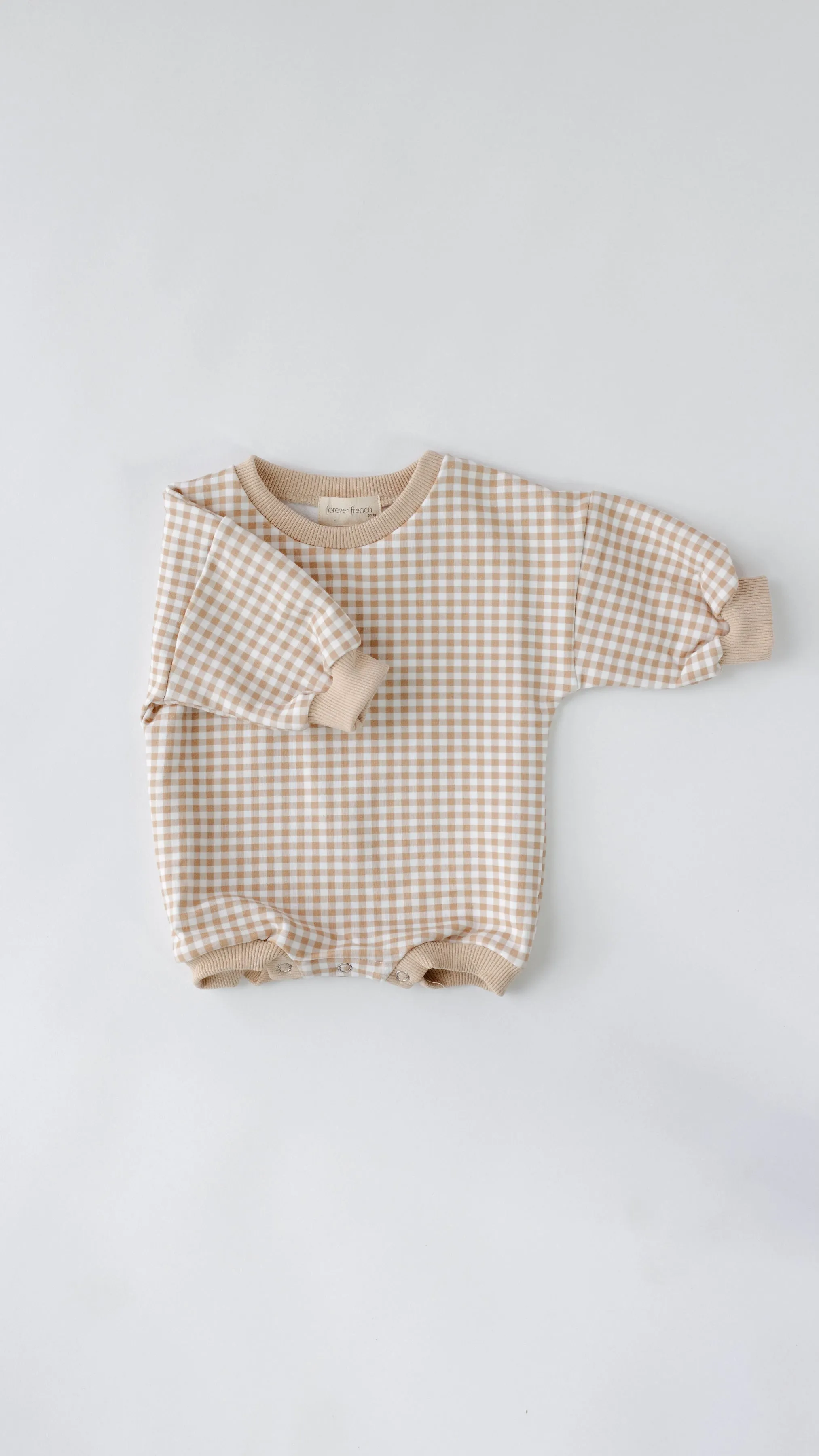 Goldie Gingham | Sweatshirt Romper