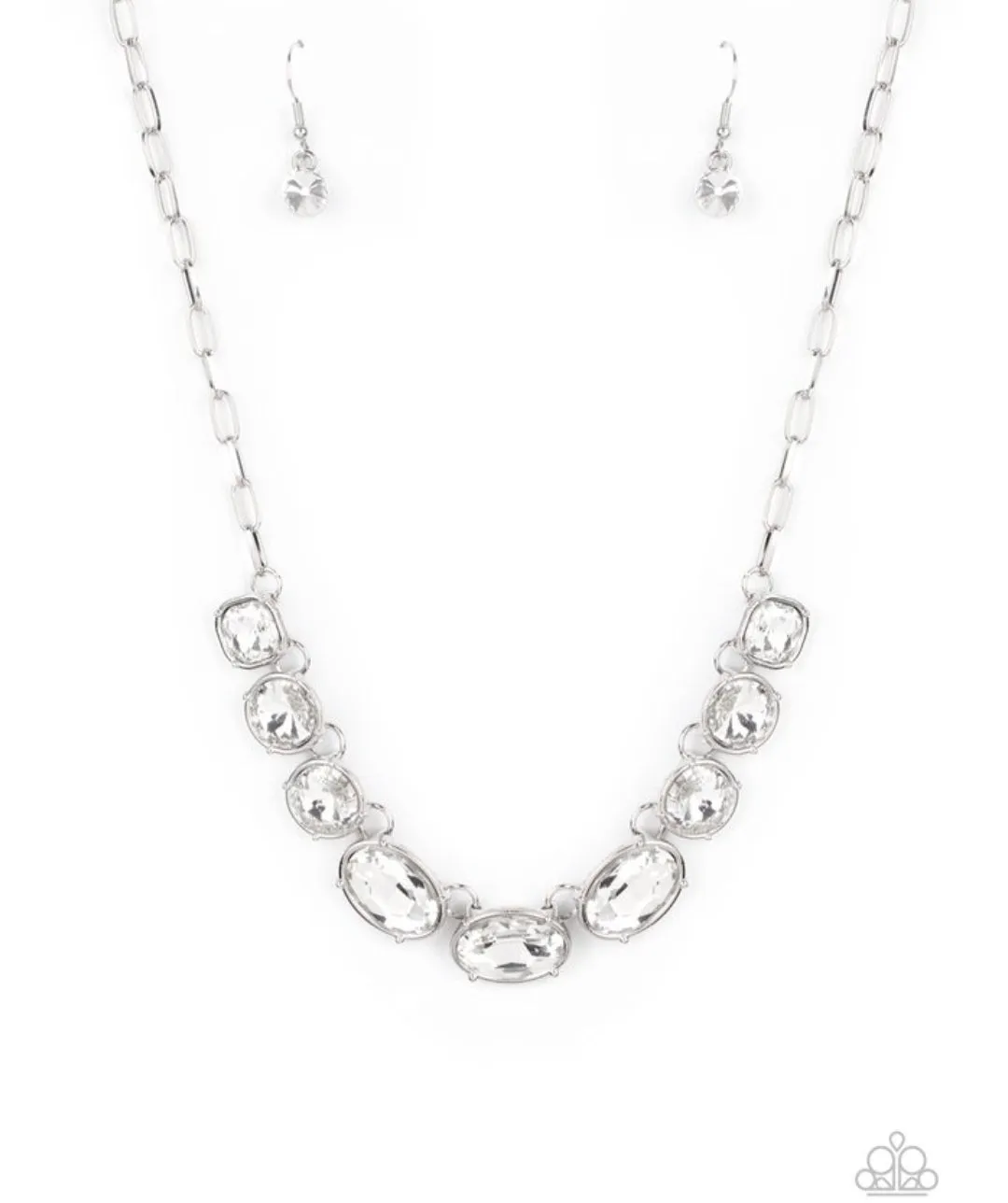 Gorgeously Glacial - White Necklace - Paparazzi Accessories