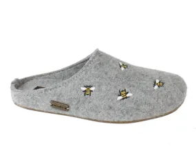 Haflinger Slippers Everest Bees Light Grey