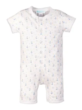 Henley Romper - Anchors & Starfish