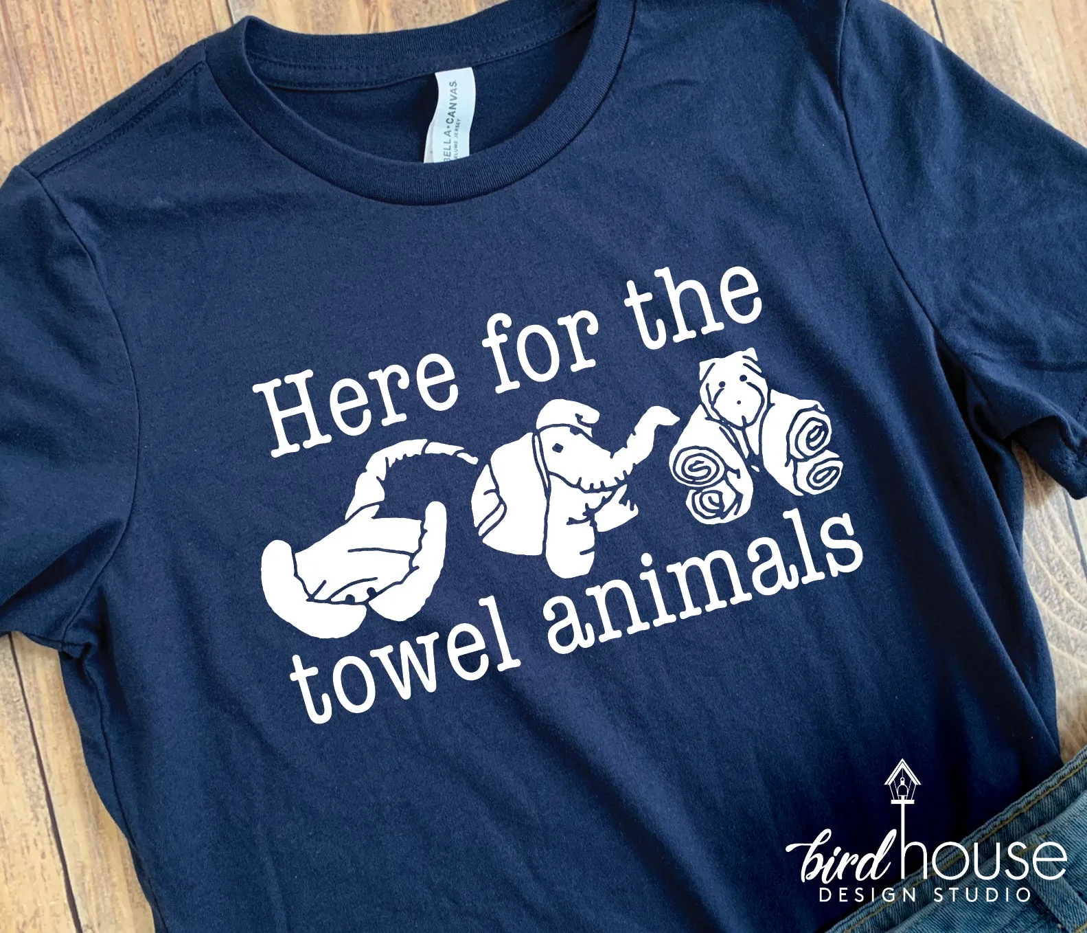 Here for the towel animals shirt, funny cruise graphic tee