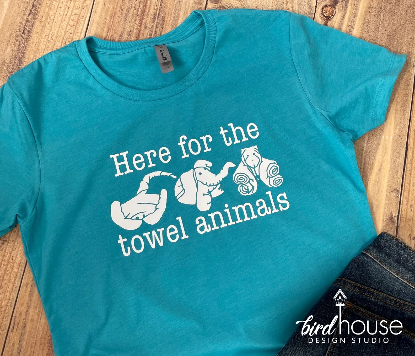 Here for the towel animals shirt, funny cruise graphic tee