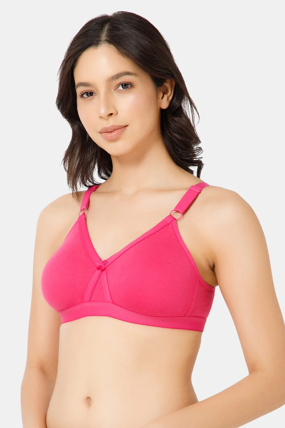 High Coverage Broad Strap Non-Wired Non-Padded All-Rounder Intimacy Everyday T-Shirt Bra - EC05