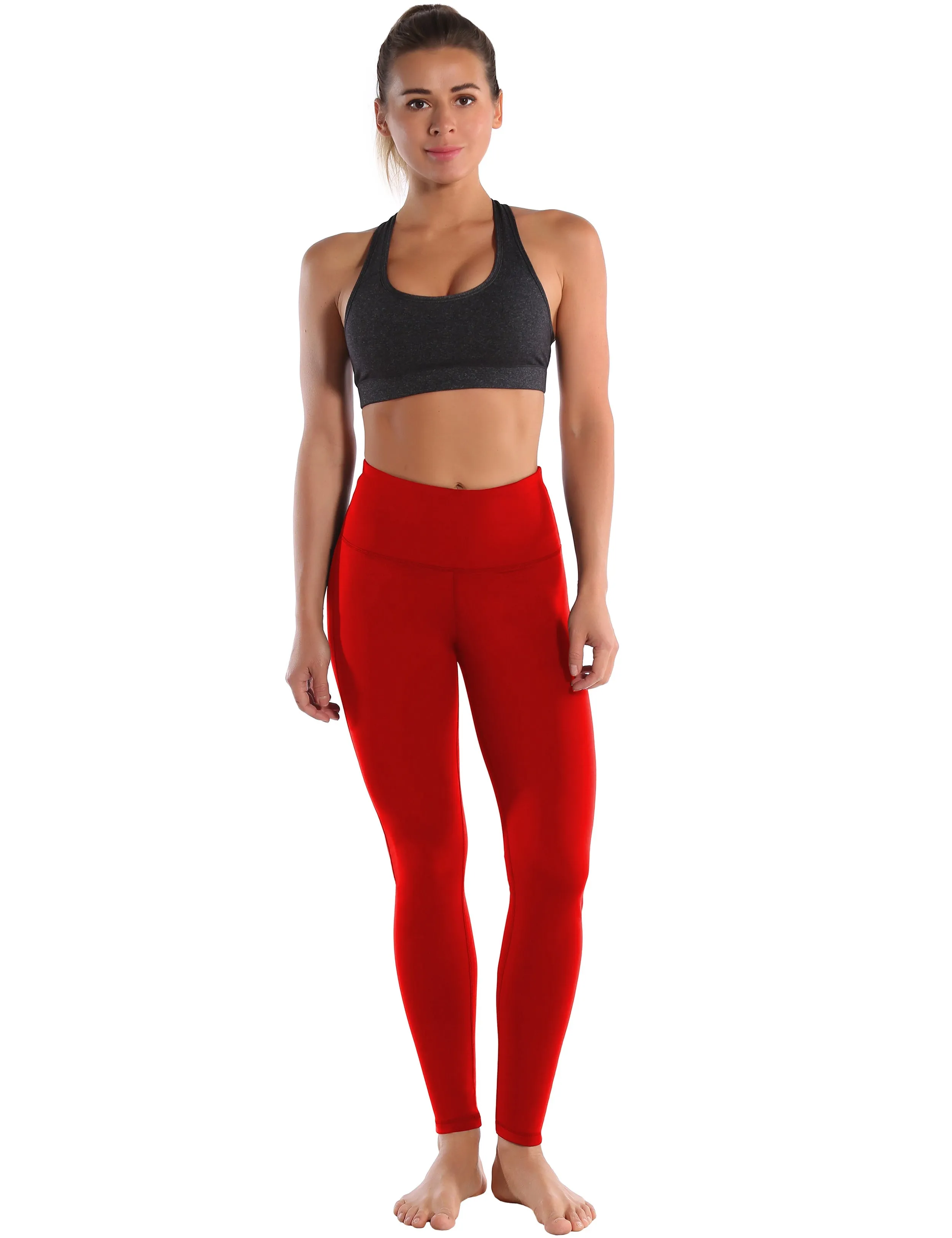 High Waist Side Line Pilates Pants scarlet_Pilates