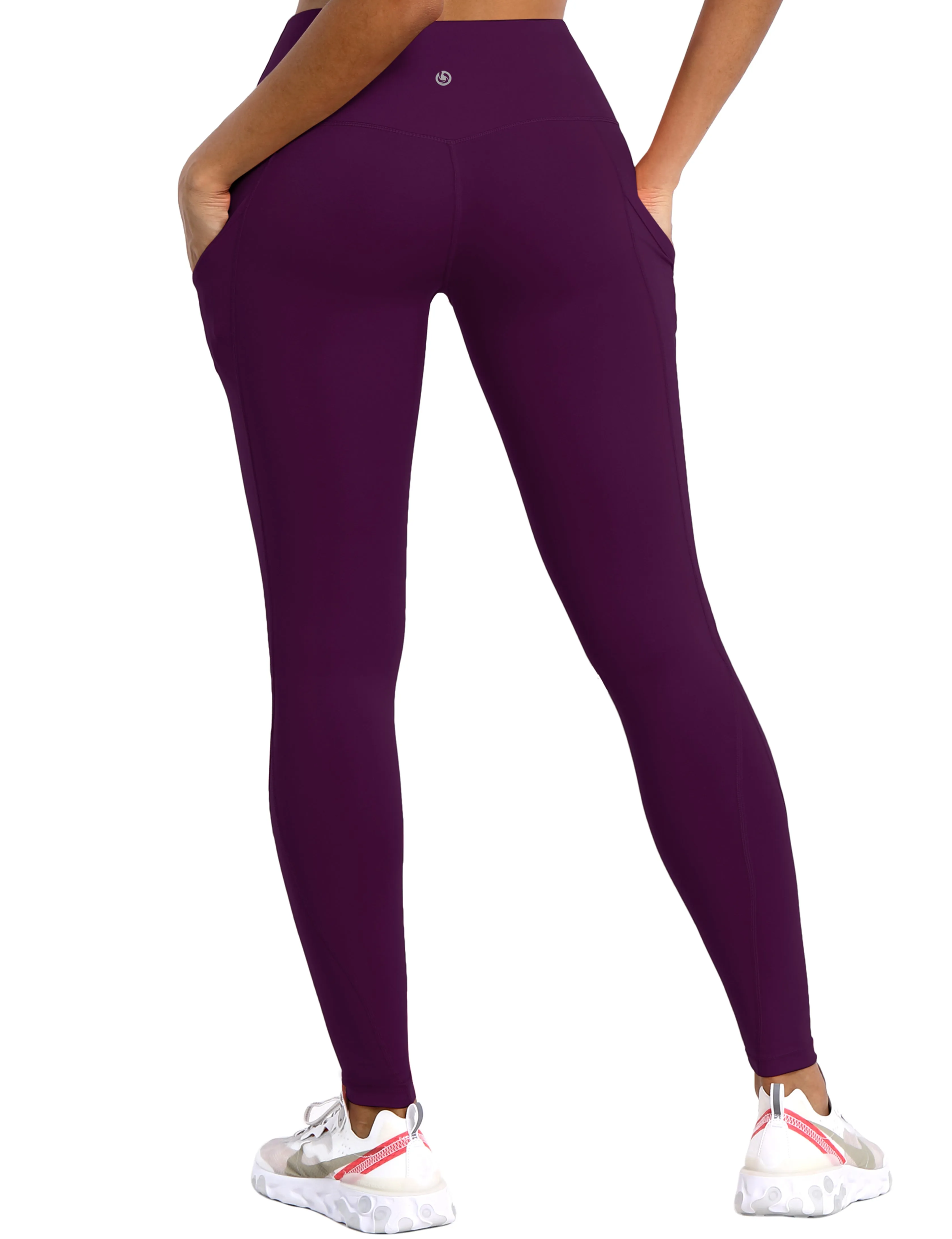 High Waist Side Pockets Golf Pants plum_Golf