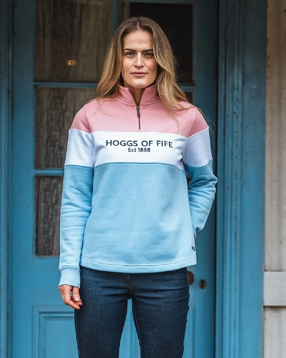 Hoggs of Fife Dumfries 1888 Womens Quarter Zip Sweatshirt