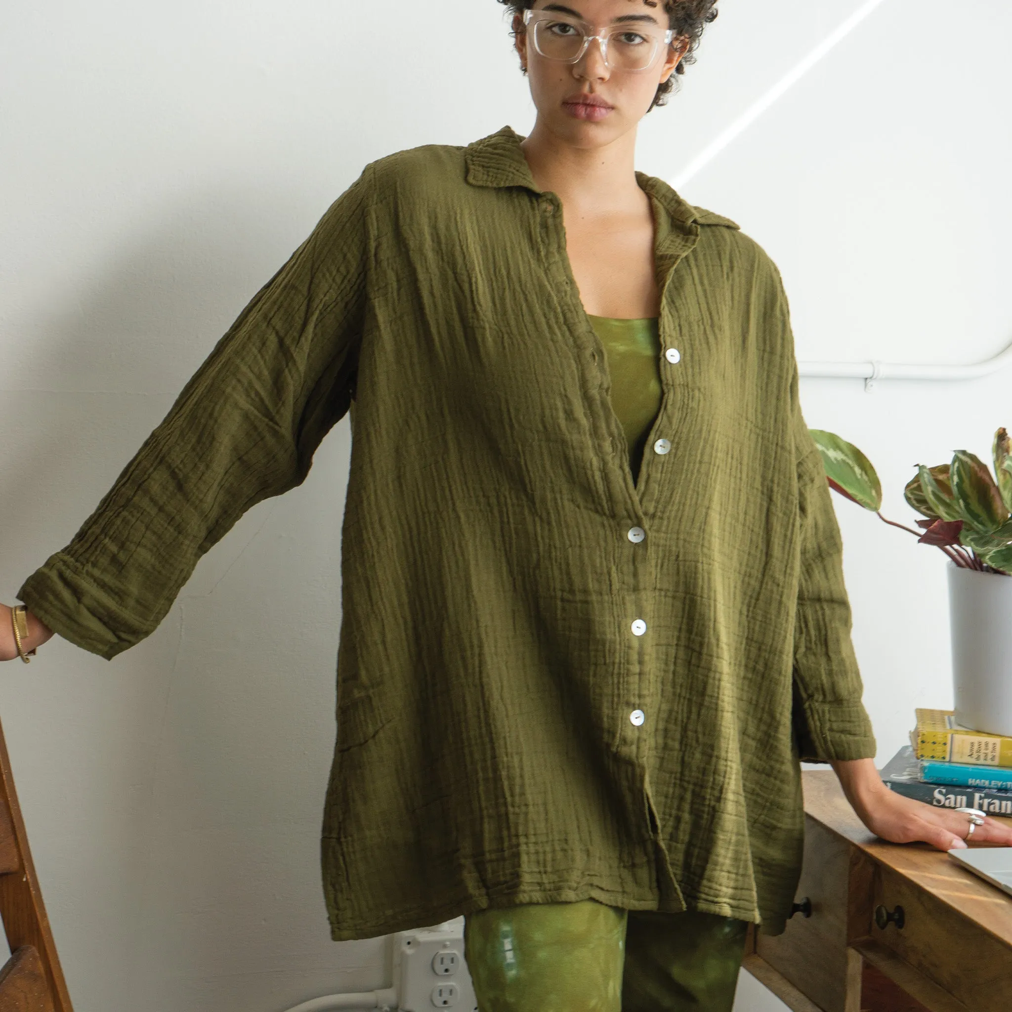 Honest Cotton || Natalia Tunic || Olive