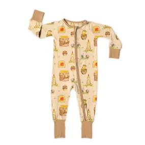 Honey Bear Zip Romper