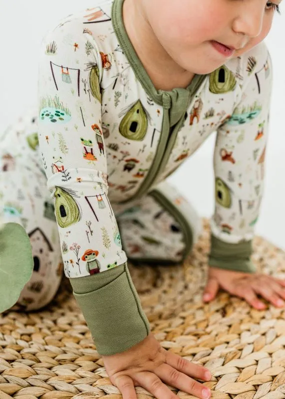 Hoppy Homestead Zip Romper