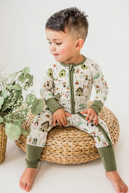 Hoppy Homestead Zip Romper