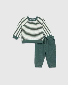 Infant Boy Forest Stripe Long Sleeve Set