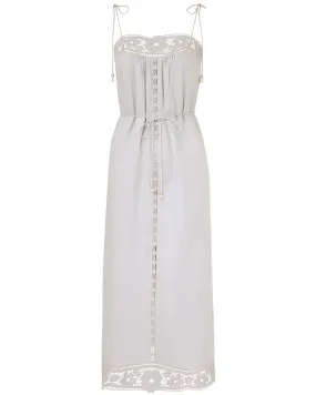 Ivory Broderie August Slip Dress