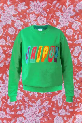 Jaipur Embroidered Sweatshirt (Green)