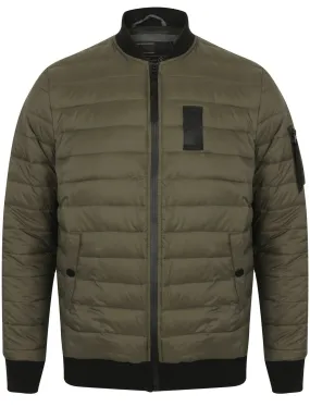 Joliffe Quilted Bomber Jacket in Amazon Khaki - Dissident