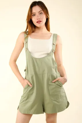 Joya Adjustable Waist Suspender Overalls with Pockets