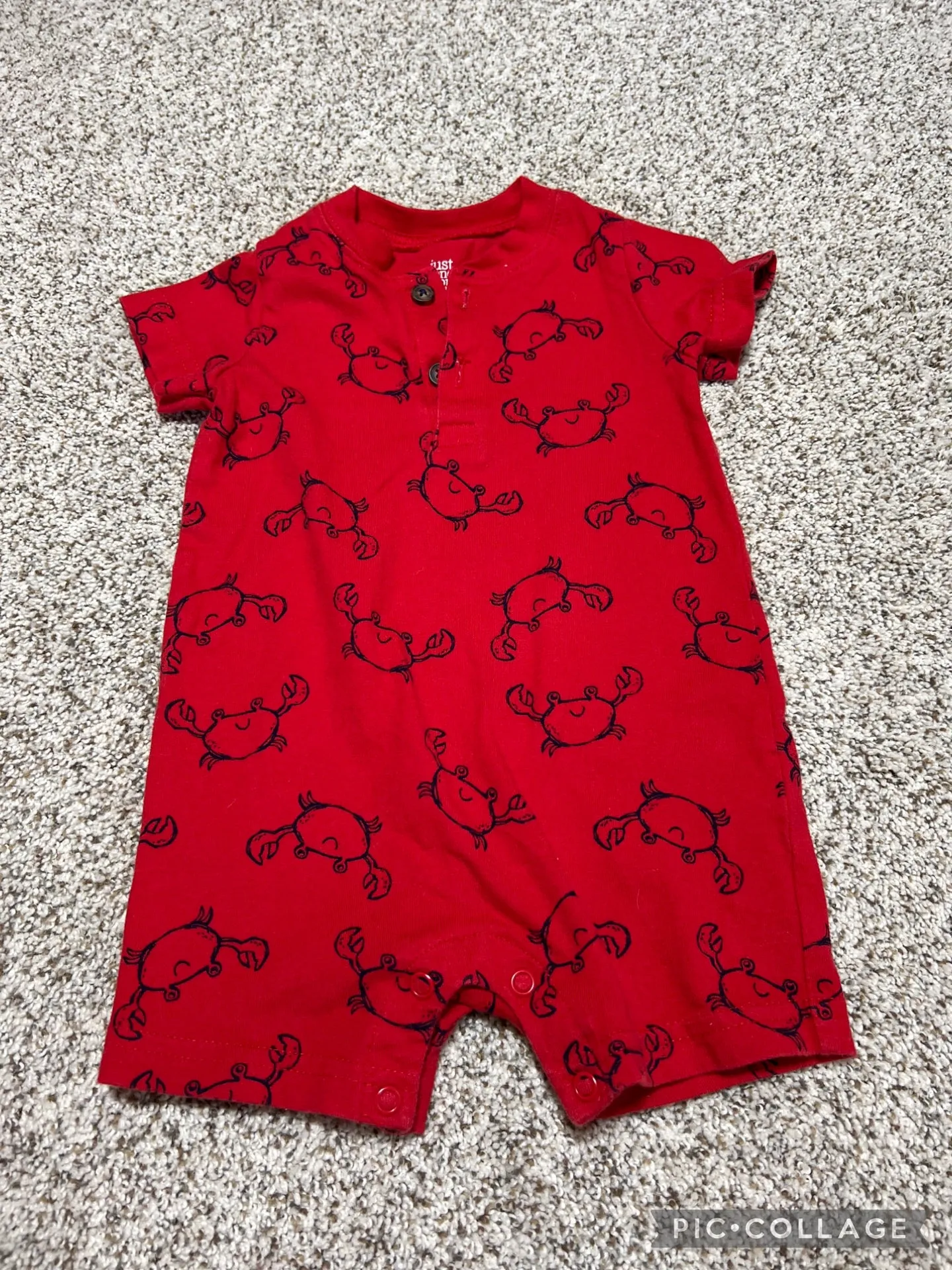 Just One You red romper w/crabs - size Baby Clothes 03-06m or 6M