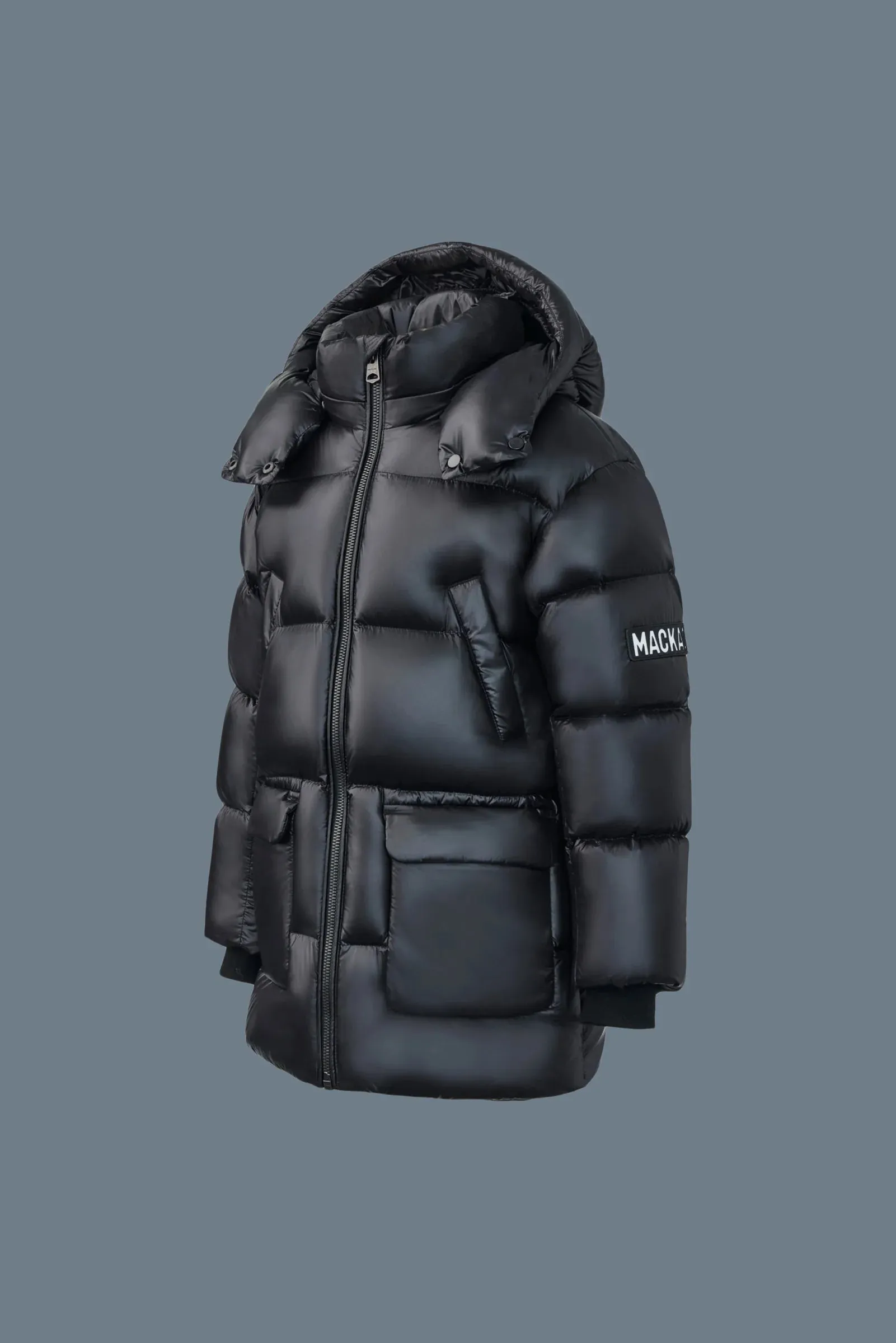 Kennie-Tlus Boys Hooded Down Jacket (Black) - MP0015920001BLK