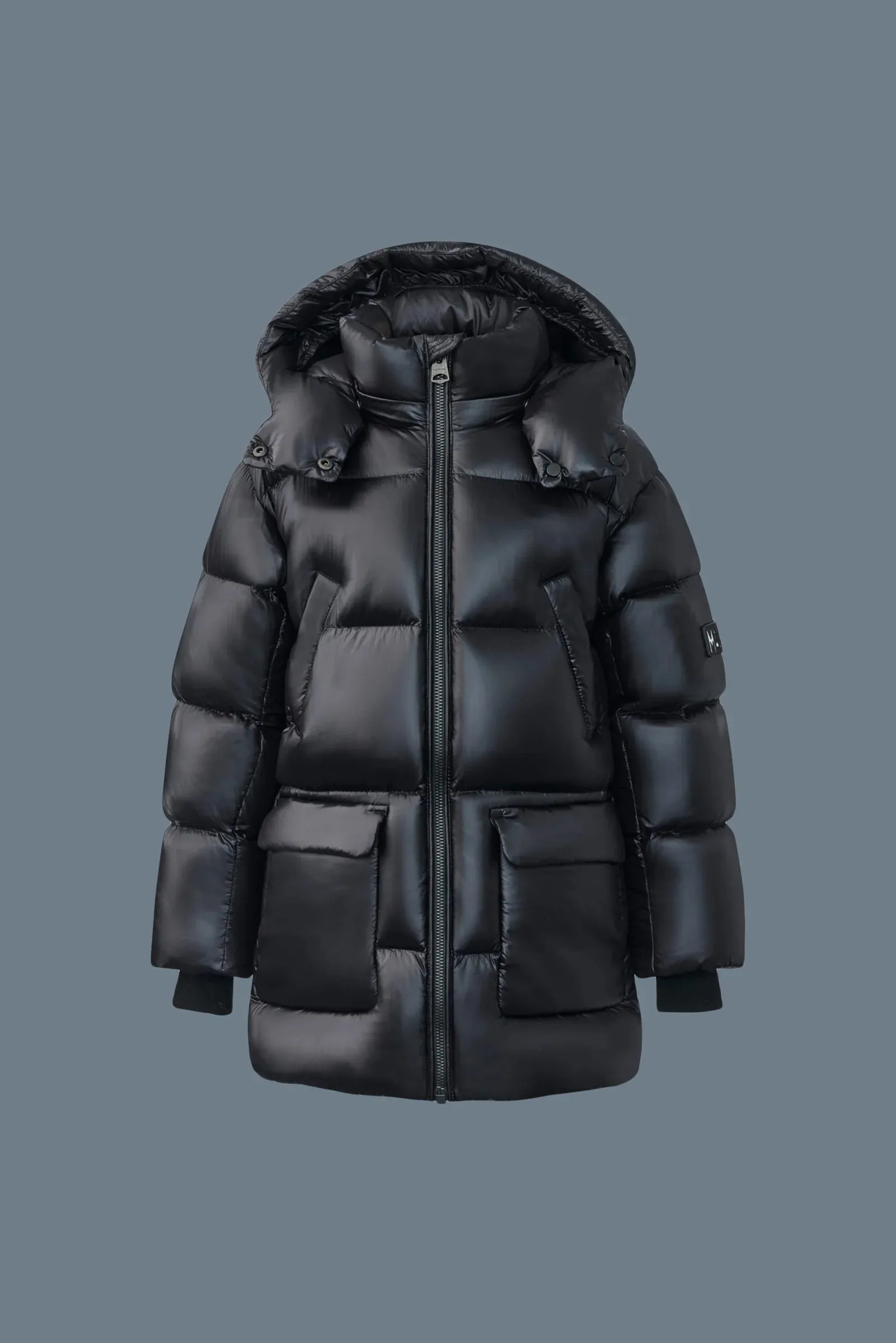 Kennie-Tlus Boys Hooded Down Jacket (Black) - MP0015920001BLK