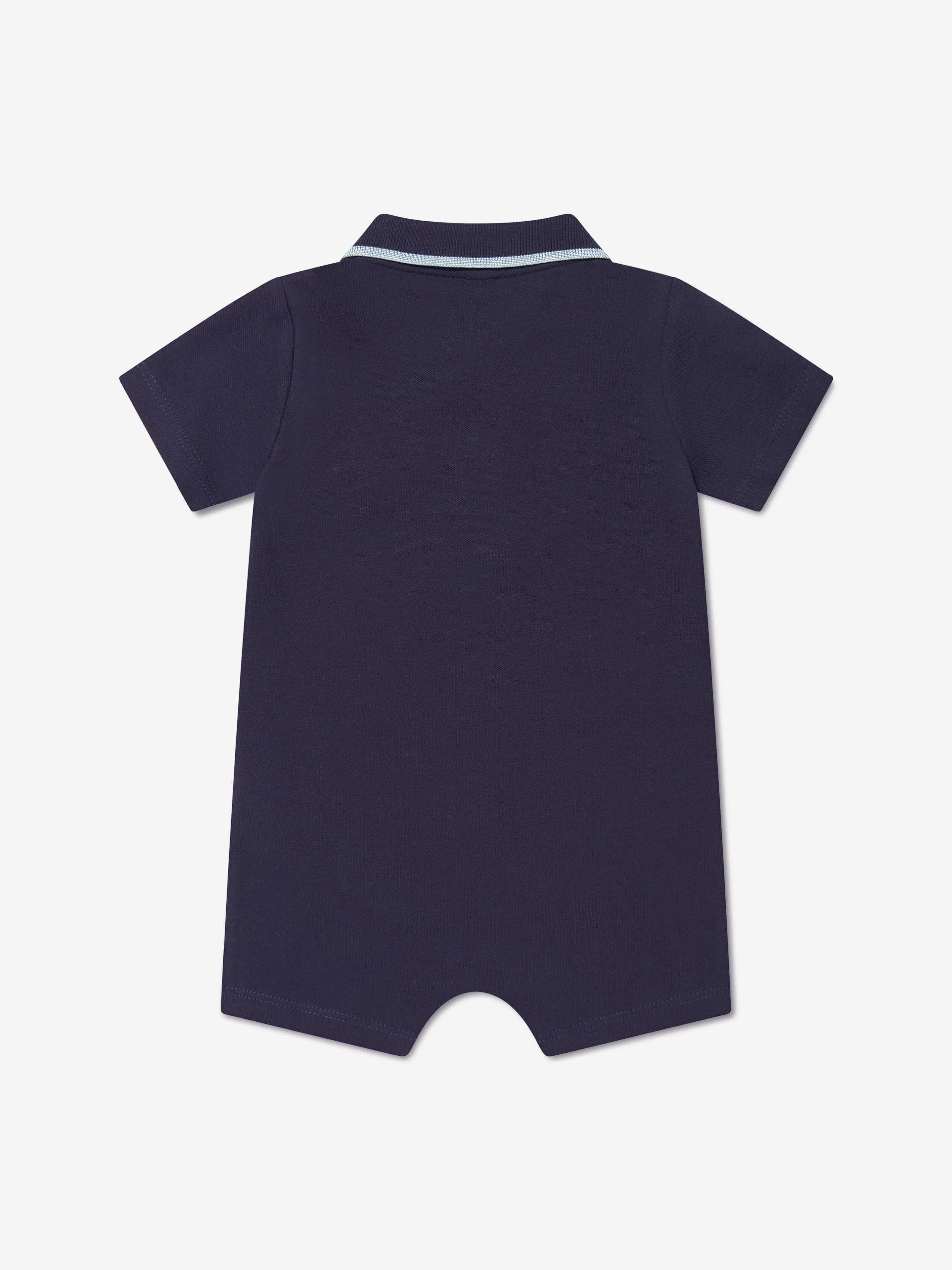 KENZO Baby Boys Organic Cotton Tiger Polo Romper in Navy