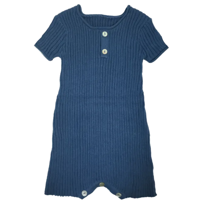 Kipp Blue Knit Romper