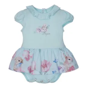 LAPIN HOUSE MINT RABBIT FRILL ROMPER & HAIRBAND